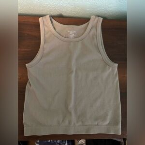 Women's Tan Ribbed Tank Top